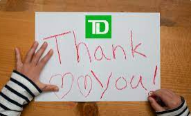 A piece of paper saying "Thank you!"